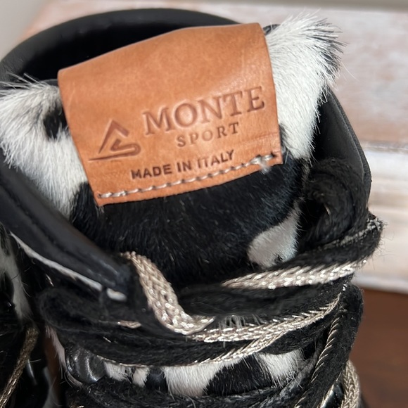 MONTE SPORT  “BRIGITTE“ White & Black Boots Size 37 - Picture 13 of 16